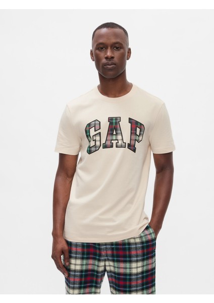 Erkek Bej Everyday Soft Gap Logo T-Shirt