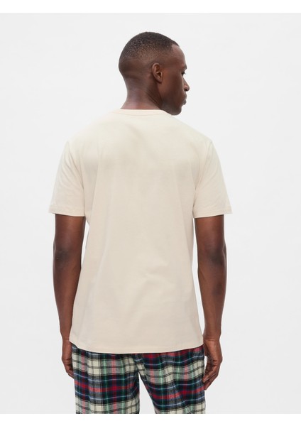 Erkek Bej Everyday Soft Gap Logo T-Shirt