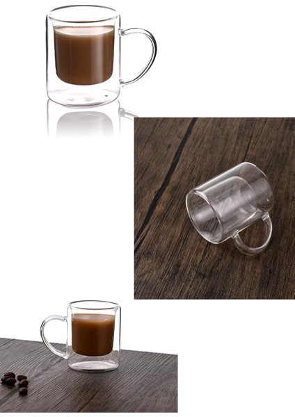 Çift Cidarlı Borosilikat Cam - Kahve - Bitki Çayı Kupası 200 Ml x 2 adet 1837
