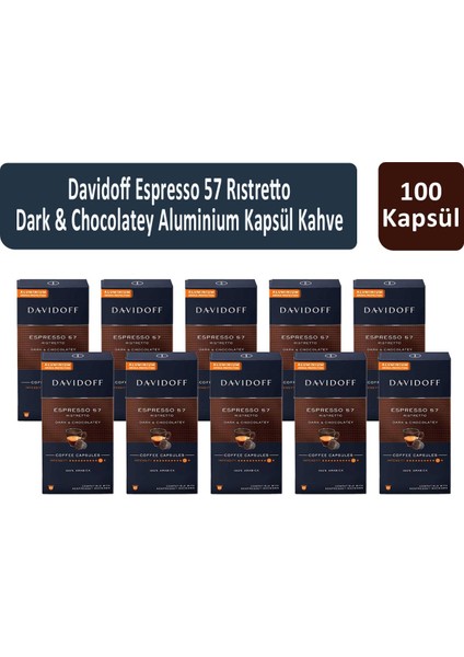 Espresso 57 Ristretto Dark & Chocolatey Kapsül Kahve x 10 Adet