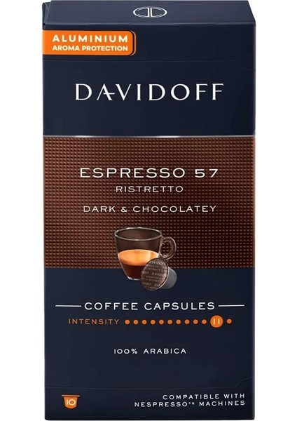 Espresso 57 Ristretto Dark & Chocolatey Kapsül Kahve x 10 Adet