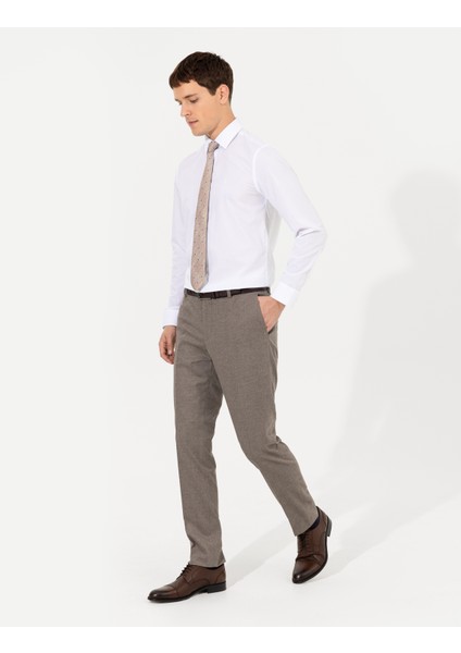 Pierre Cardin Erkek Beyaz Slim Fit Uzun Kollu Klasik Gömlek 50255292-VR013