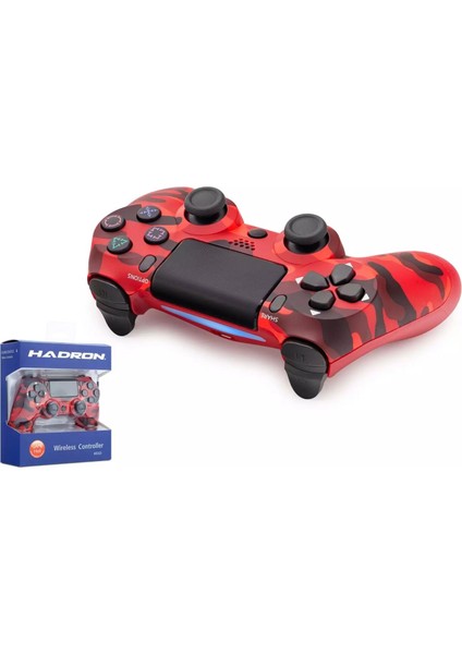 Oyun Kolu Gamepad Kablosuz Ps4 Buletooth Kırmızı Kamuflaj Hadron HD-323AC