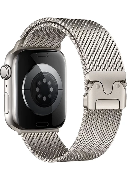 Apple Watch 10 46MM Redclick KRD-121 Metal Ince Slim Tasarım Luxury Hasır Kordon