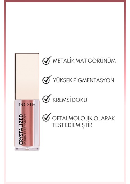Crystalized Liquid Eyeshadow Likit Metalik Göz Farı - 04 Pink Bouquet