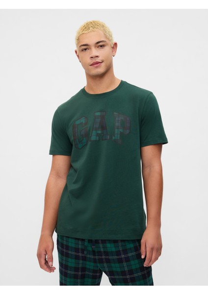 Erkek Koyu Yeşil Everyday Soft Gap Logo T-Shirt