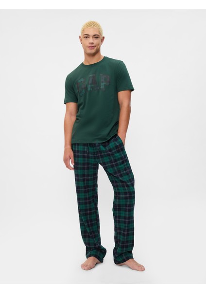 Erkek Koyu Yeşil Everyday Soft Gap Logo T-Shirt