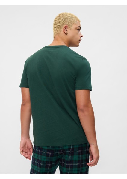 Erkek Koyu Yeşil Everyday Soft Gap Logo T-Shirt