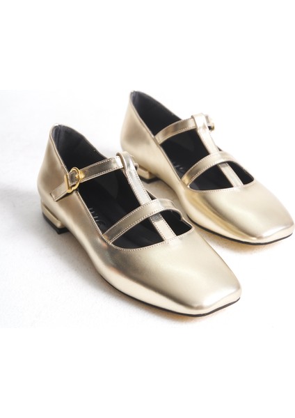 Berry Altın Metalik Kadın Babet