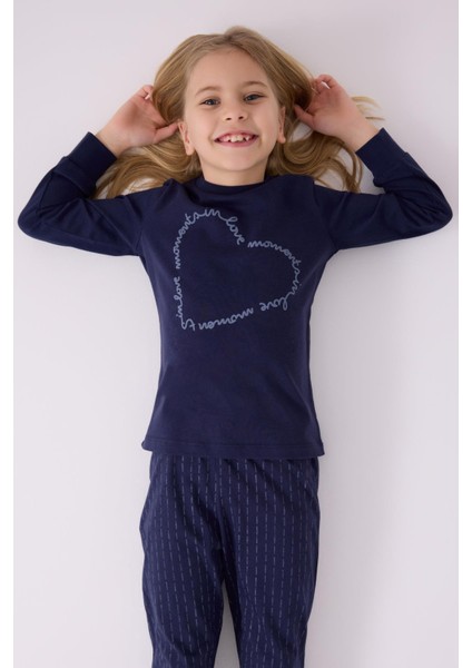 Arnetta 3050 Kız Çocuk Love Uzun Kol Pijama Takım
