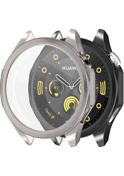 Huawei Watch Gt5 46MM Kılıf 360 Full Round Soft Silicone Gri