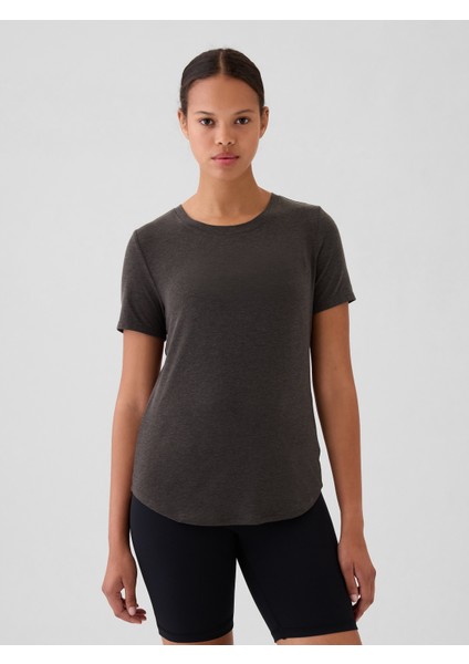 Kadın Siyah fit Breathe T-Shirt