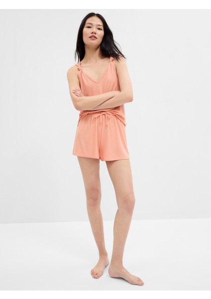 Kadın Pembe Fitilli Şort