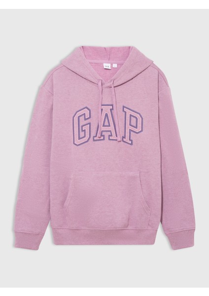 Kadın Pembe  Logo Fleece Sweatshirt