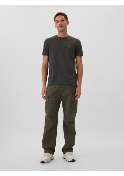 Erkek Siyah Logo Everyday Soft T-Shirt