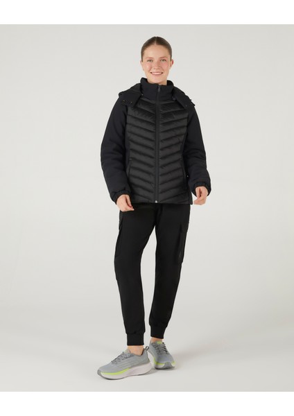 W Outerwear Padded Jacket Kadın Siyah Mont S242042-001 fırsatları