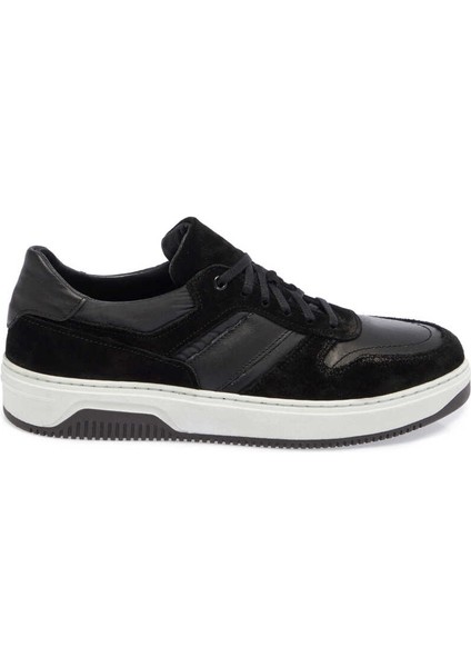 Siyah Deri-Tekstil Erkek Sneaker - E24I1AY56901-W19 Siyah modelleri