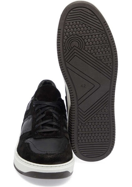 Siyah Deri-Tekstil Erkek Sneaker - E24I1AY56901-W19 Siyah fırsatları