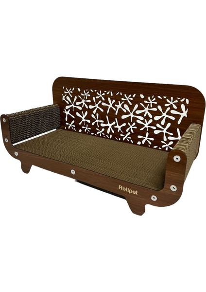 Tekno Trust Tırmalama Kartonları Karton Kedi Tırmalama Desenli Koltuk 59 x 30 x 25 Kahverengi modelleri