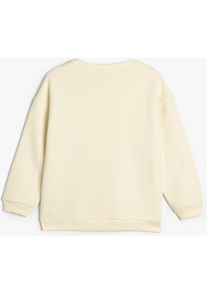 Minnie Mouse Sweatshirt Lisanslı Pullu Payetli Uzun Kollu Bisiklet Yaka Şardonlu fiyatları