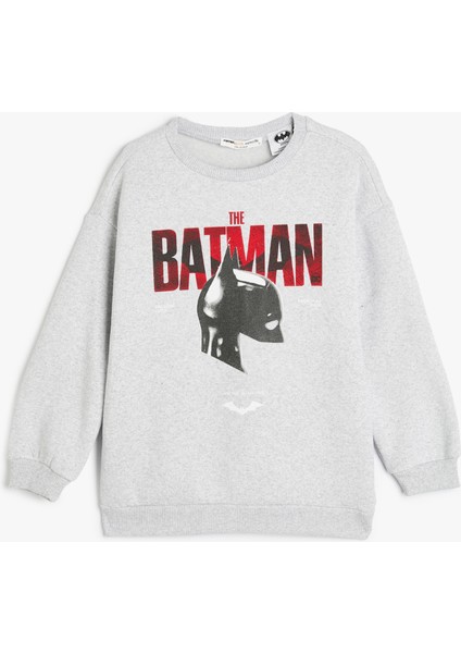 Batman Sweatshirt Lisanslı Baskılı Uzun Kollu