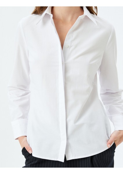 Regular Fit Pamuk Karışımlı Uzun Kollu Klasik Gömlek indirimleri