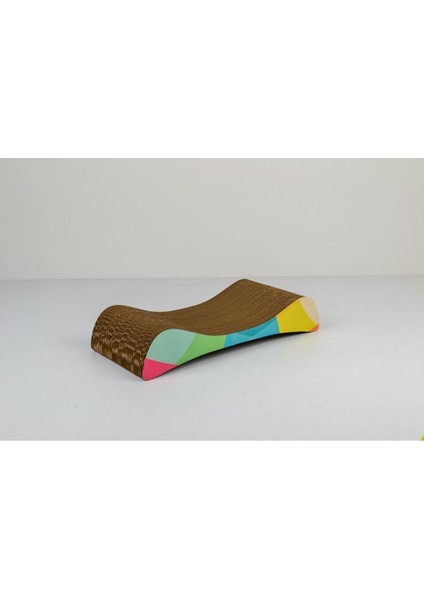 Tekno Trust Tırmalama Kartonları Karton Kedi Tırmalama Modern Desenli Small 55 x 10 x 24 cm Kahverengi