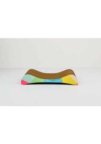Tekno Trust Tırmalama Kartonları Karton Kedi Tırmalama Modern Desenli Small 55 x 10 x 24 cm Kahverengi