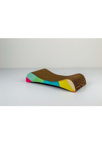 Tekno Trust Tırmalama Kartonları Karton Kedi Tırmalama Modern Desenli Small 55 x 10 x 24 cm Kahverengi
