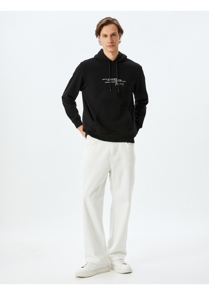 Kapşonlu Kanguru Cepli Pamuk Karışımlı Atatürk Sweatshirt fiyatları