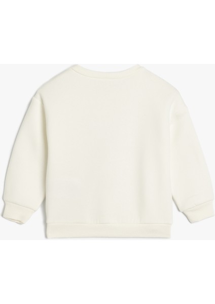 Sweatshirt Geyik Baskı Detaylı Uzun Kollu Bisiklet Yaka fiyatları