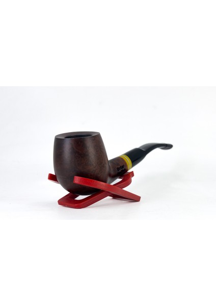 Half Bent Apple Briar (Gül Kökü) 9 mm Filtreli El Yapımı Pipo - Kahverengi 1743