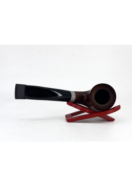 Bent Apple Briar (Gül Kökü) 9 mm Filtreli El Yapımı Pipo - Kahverengi 1742