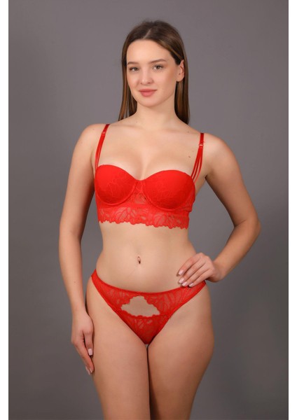 4166 Dantelli Bralet Sütyen Takım