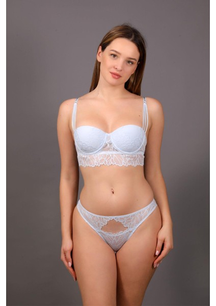 4166 Dantelli Bralet Sütyen Takım