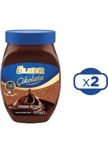 Fındık Rüyası Kakaolu Fındık Kreması 625 gr x 2 Adet