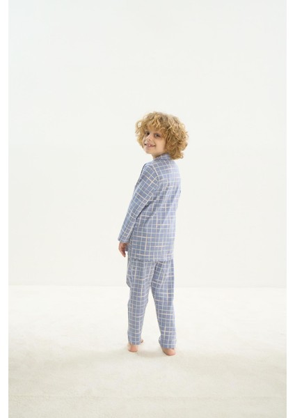 8748 Erkek Çocuk Önden Düğmeli Pijama Takım indirimleri