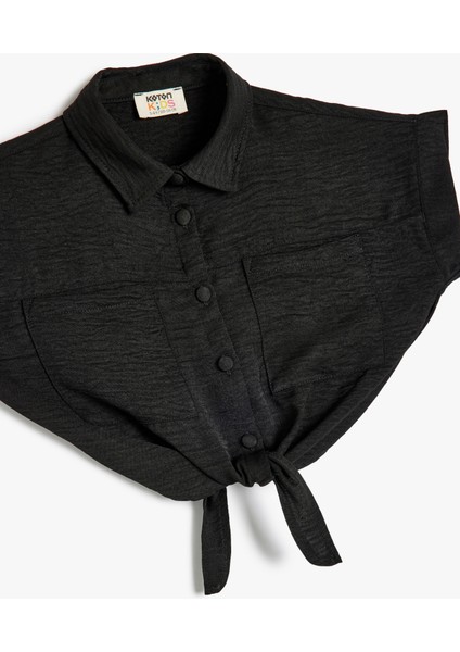 Gömlek Önden Bağlamalı Cep Detaylı Kısa Kollu modelleri