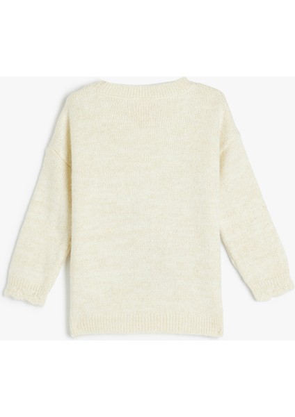 Triko Kazak Geyik Işlemeli Uzun Kollu Pullu Payetli fiyatları