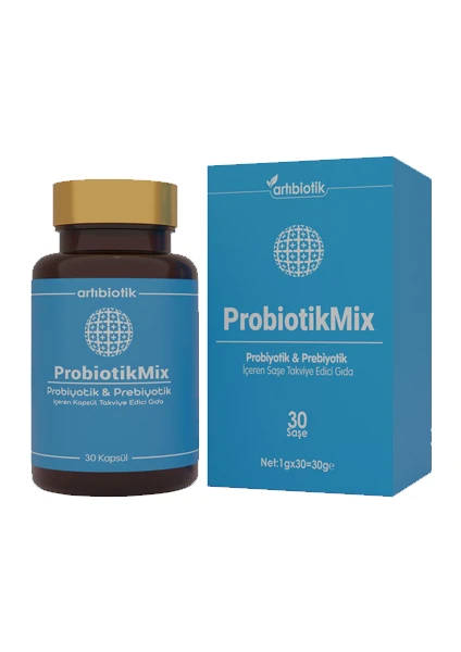 Doğadan Bizim Artıbiotik Probiotikmix Probiyotik ve Prebiyotik 30 Kapsül + 30 Saşe