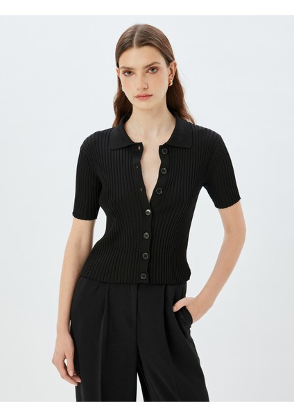 Polo Yaka Triko Yelek Kısa Kollu modelleri