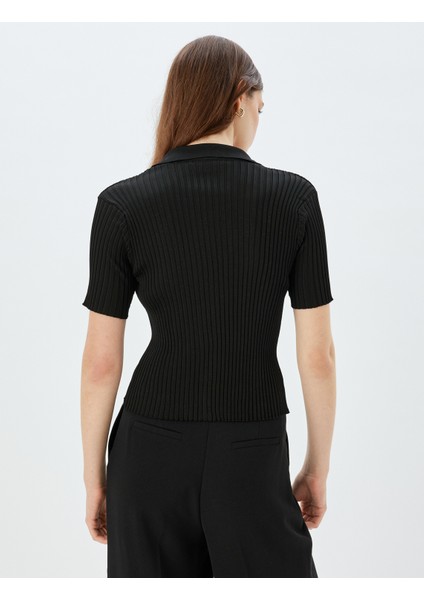 Polo Yaka Triko Yelek Kısa Kollu fırsatları