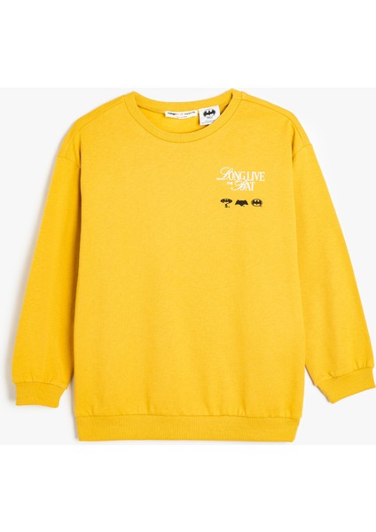 Batman Sweatshirt Lisanslı Baskılı Uzun Kollu Pamuklu