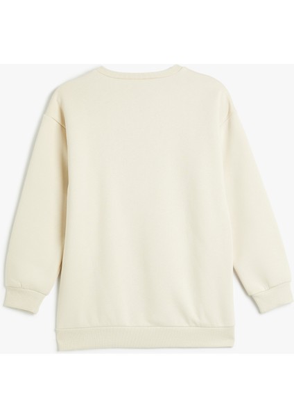 Basic Sweatshirt Şardonlu Bisiklet Yaka Baskı Detaylı fiyatları