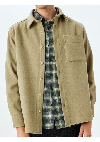 Cep Detaylı Viskon Karışımlı Gömlek Ceket indirimleri