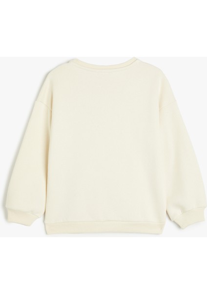 Sweatshirt Uzun Kollu Bisiklet Yaka Baskı Detaylı fiyatları