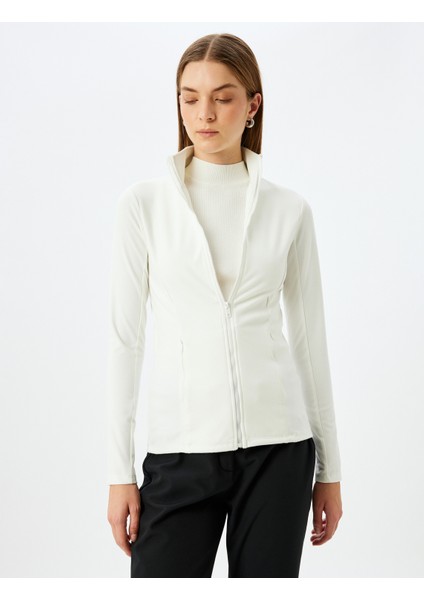 Cepli Slim Fit Dik Yaka Fermuarlı Polar Sweatshirt modelleri