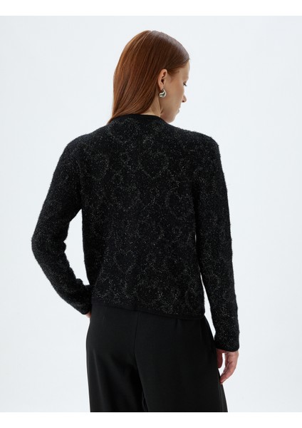 Uzun Kollu Yuvarlak Yaka Düğmeli Cepli Peluş Hırka fırsatları