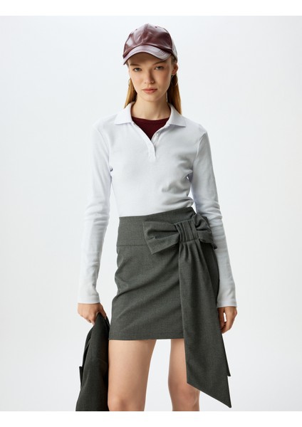 Mini Fiyonk Detaylı A Kesim Etek