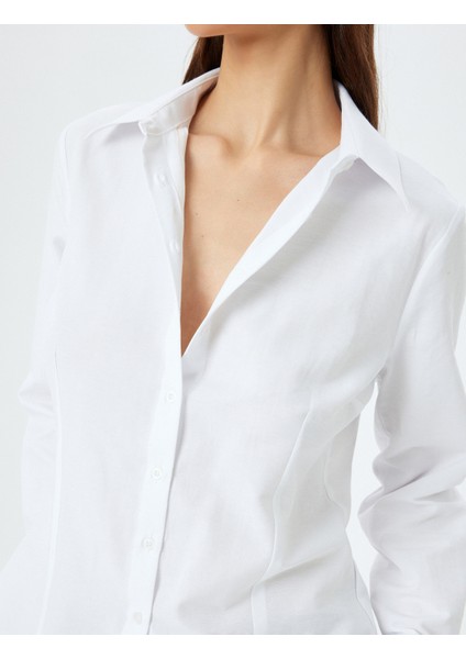 Uzun Kollu Klasik Yaka Poplin Gömlek indirimleri